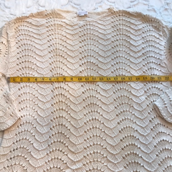 Ivory cotton loose knit sweater by Sarah Arizona - Picture 3 of 8